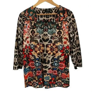Ali Miles Womens Animal Print Top